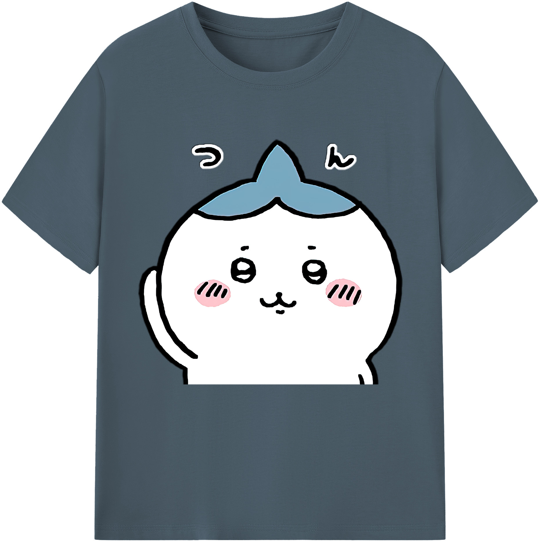 （画像用） ちいかわ ハチワレ Chii-kawa hachiware 綿100％半袖Tシャツ（フロントプリント）